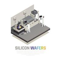 silicium chip productie achtergrond vectorillustratie vector