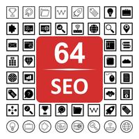 Set van Vector SEO Search Engine Optimization pictogrammen