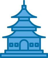 Aziatisch tempel vector icoon ontwerp