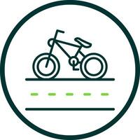 fiets rijbaan vector icoon ontwerp