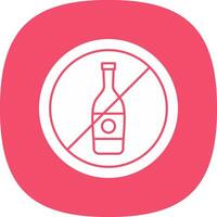 Nee alcohol vector icoon ontwerp