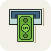 contant geld opname vector icoon ontwerp