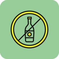 Nee alcohol vector icoon ontwerp