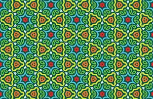 naadloos kleurrijk mandala kleding stof ontwerp patroon vector