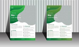gemakkelijk natuur folder ontwerp voor marketing, professioneel Hoes ontwerp lay-out achtergrond, poster folder pamflet, a4 grootte kleurrijk vector ontwerp, 2 kleur brochure.