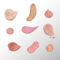 concealer uitstrijkjes instellen vectorillustratie vector