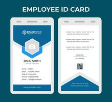 ID kaart kaart sjabloon. kantoor ID kaart kaart. werknemer ID kaart kaart voor uw bedrijf. vector illustratie