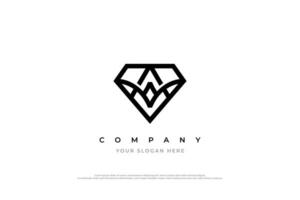 diamant brief een logo ontwerp vector