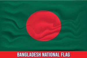 nationaal vlag van Bangladesh 3d effect vector