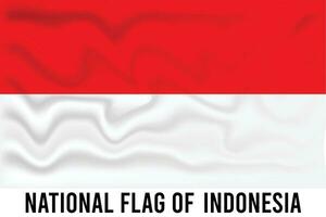 nationaal vlag van Indonesië 3d effect vector