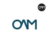 brief oam monogram logo ontwerp vector