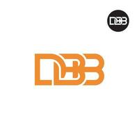 brief dbb monogram logo ontwerp vector