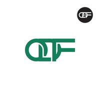 brief odf monogram logo ontwerp vector