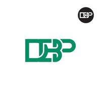 brief dbp monogram logo ontwerp vector