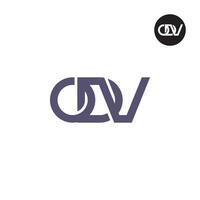 brief odv monogram logo ontwerp vector