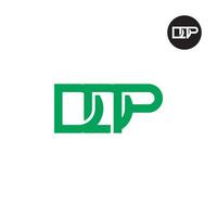 brief ddp monogram logo ontwerp vector