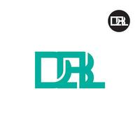 brief dbl monogram logo ontwerp vector