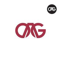 brief oag monogram logo ontwerp gemakkelijk vector