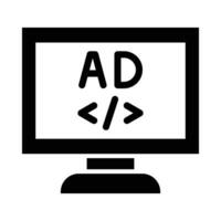 plaats web reclame vector glyph icoon voor persoonlijk en reclame gebruiken.