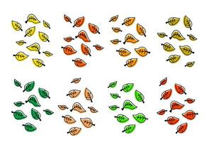 vallend vallen bladeren. blad herfst. herfst bladeren. gemakkelijk illustratie van herfst bladeren. vector