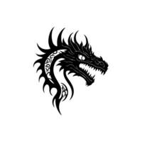 silhouet van draak hoofd voor icoon vector