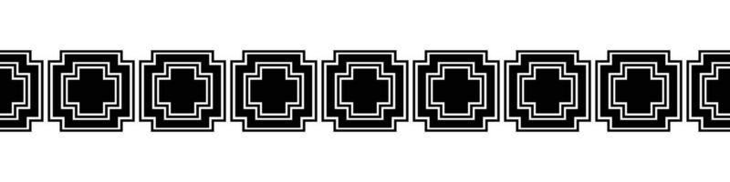 zwart grens. aztec tribal naadloos patroon in zwart en wit. abstract etnisch meetkundig kunst afdrukken ontwerp voor textiel sjabloon, kleding stof, tapijt, ornament, behang, achtergrond, tapijt. vector
