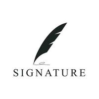 creatief logo handtekening schrijven pen vector