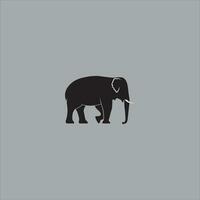 olifant logo ontwerp in zwart kleur vector