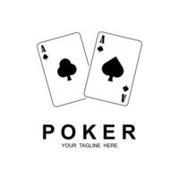 poker logo vector icoon illustratie ontwerp