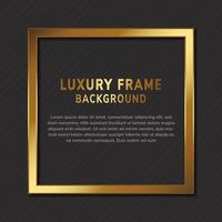 luxe gouden vierkant frame met kopie ruimte voor tekstontwerp op zwarte achtergrond. vector