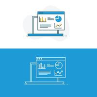 gegevens analytics icoon, bedrijf intelligentie- - analytics dashboard, inzichten symbool - statistieken, verslag doen van icoon, statistieken - gegevens visualisatie - gegevens analyse icoon. bewerkbare hartinfarct. vector