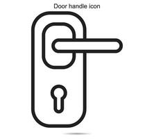 deur omgaan met icoon, vector illustratie