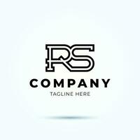 eerste brief rs logo ontwerp vector beeld