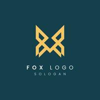 modern brief m vos logo ontwerp vector sjabloon