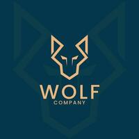 creatief wolf hoofd logo ontwerp vector sjabloon