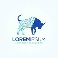 modern stier technologie logo ontwerp sjabloon vector