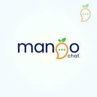 modern mango babbelen logo ontwerp vector sjabloon