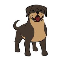 schattige cartoon vector illustratie icoon van een grote hond. het is een platte stijl.