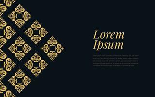goud en zwart aas van schoppen patroon Aan meetkundig mozaïek- abstract achtergrond luxe ornament stijl. vector
