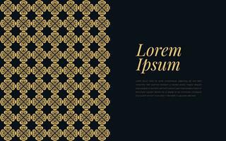 goud en zwart aas van schoppen patroon Aan meetkundig mozaïek- abstract achtergrond luxe ornament stijl. vector
