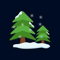 sneeuw boom illustratie vector