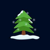 sneeuw boom illustratie vector
