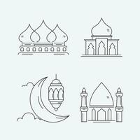 moskee schets kleurrijk vector