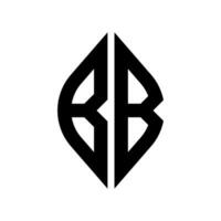 logo b kromme ruit uitgebreid monogram 2 brieven alfabet doopvont logo logotype borduurwerk vector