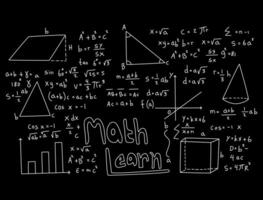 realistische wiskunde schoolbord achtergrond afbeelding vector