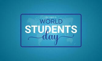 wereld studenten dag, oktober 15. vector sjabloon voor banier, groet kaart, poster van wereld studenten dag. vector illustratie.