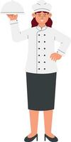 vrouw restaurant chef illustratie vector