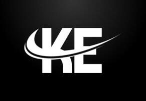 eerste brief k e logo ontwerp vector sjabloon. ke brief logo ontwerp