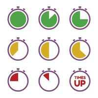 stopwatch pictogrammen reeks Aan wit achtergrond. vector illustratie. eps 10.