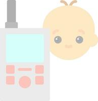 baby toezicht houden op vector icoon ontwerp